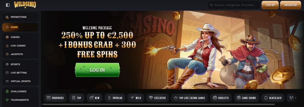 Επίσημη ιστοσελίδα του Wildsino Casino